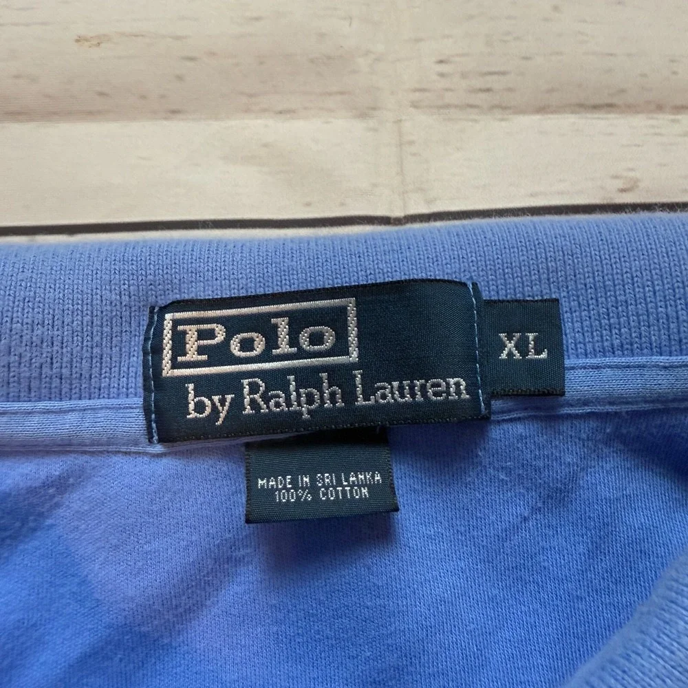 Polo Ralph‎ Lauren Short Sleeve 100% Cotton Blue Polo Shirt Men's Size XL